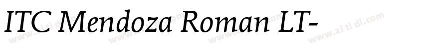 ITC Mendoza Roman LT字体转换